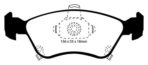 EBC Green Stuff Brake Pads - Front for Toyota Avensis