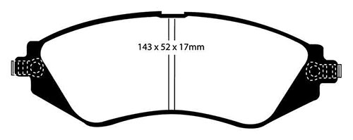 EBC Green Stuff Brake Pads - Front for Chevrolet Tacuma