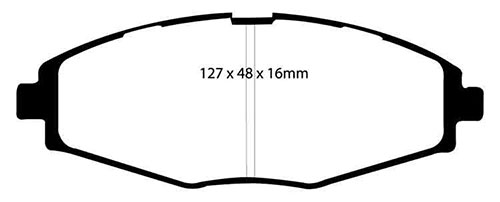EBC Green Stuff Brake Pads - Front for Chevrolet Matiz