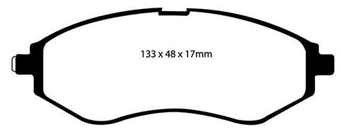 EBC Green Stuff Brake Pads - Front for Chevrolet Kalos