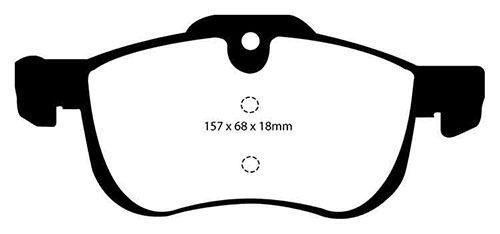 EBC Green Stuff Brake Pads - Front for Rover 75