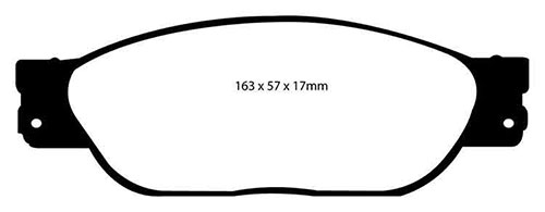 EBC Green Stuff Brake Pads - Front for Jaguar S-Type