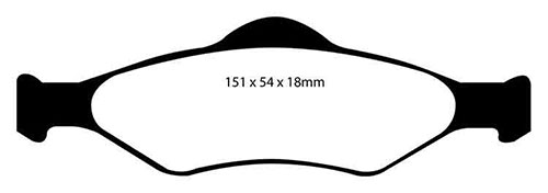 EBC Green Stuff Brake Pads - Front for Ford Fiesta Mk 4/5