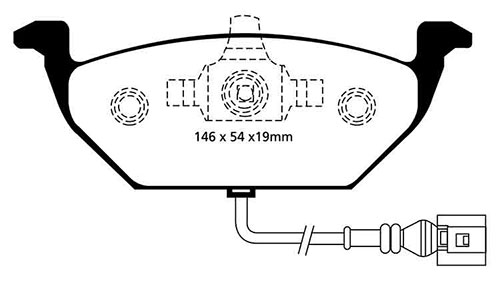 EBC Green Stuff Brake Pads - Front for Seat Leon Mk 2 (1P)