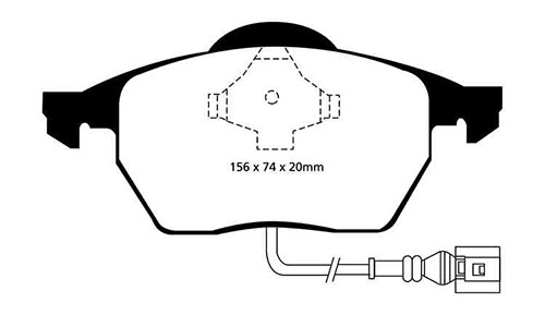 EBC Green Stuff Brake Pads - Front for Audi TT (8N)