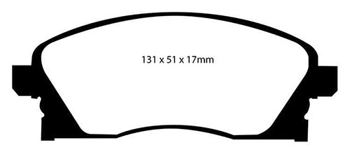 EBC Green Stuff Brake Pads - Front for Vauxhall Corsa Mk 2 (C)