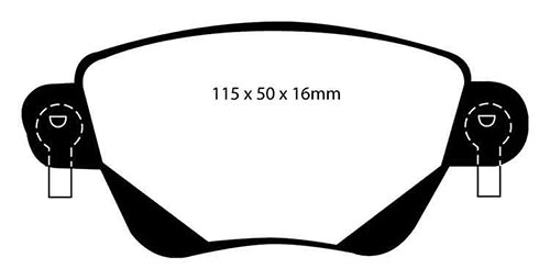 EBC Green Stuff Brake Pads - Rear for Jaguar X-Type