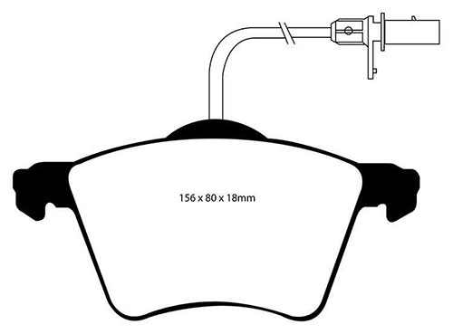 EBC Green Stuff Brake Pads - Front for Seat Alhambra