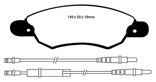 EBC Green Stuff Brake Pads - Front for Citroen C5
