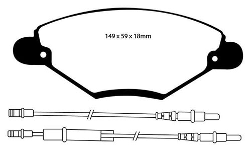 EBC Green Stuff Brake Pads - Front for Citroen C5