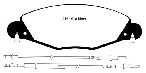 EBC Green Stuff Brake Pads - Front for Citroen C5