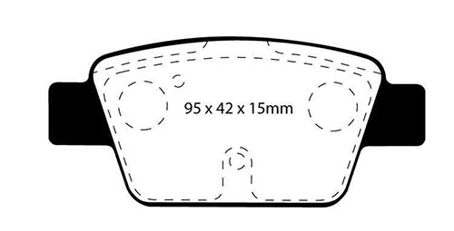 EBC Green Stuff Brake Pads - Rear for Lancia Delta