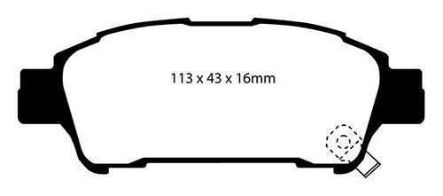 EBC Green Stuff Brake Pads - Rear for Toyota Avensis Verso