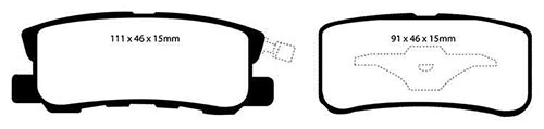 EBC Green Stuff Brake Pads - Rear for Mitsubishi ASX