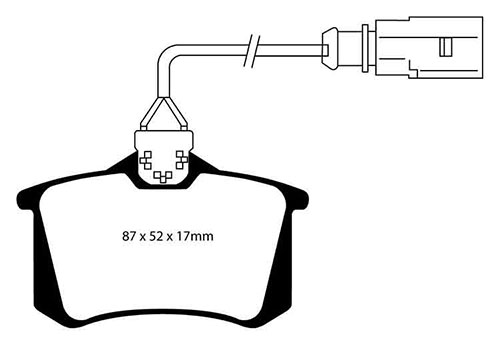 EBC Green Stuff Brake Pads - Rear for Seat Alhambra