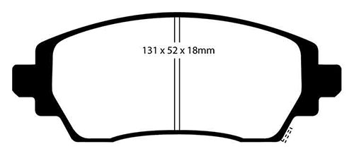 EBC Green Stuff Brake Pads - Front for Toyota Corolla