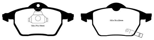 EBC Green Stuff Brake Pads - Front for Vauxhall Astra Mk 4 (G)