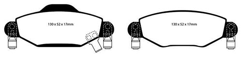 EBC Green Stuff Brake Pads - Front for Toyota Yaris