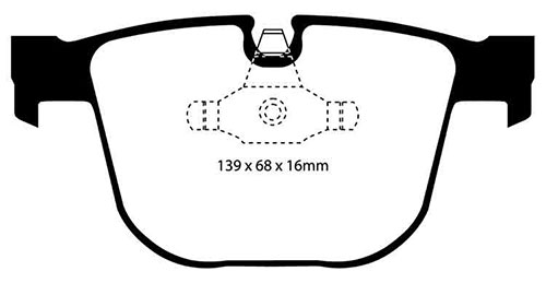 EBC Green Stuff Brake Pads - Rear for BMW 6 Series  (E63/E64)