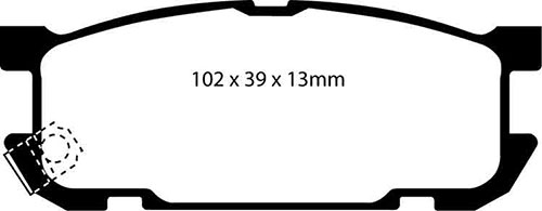 EBC Green Stuff Brake Pads - Rear for Mazda MX-5