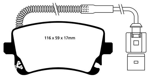 EBC Green Stuff Brake Pads - Rear for Audi A8 (4E)