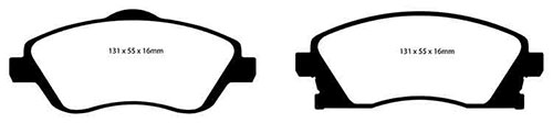 EBC Green Stuff Brake Pads - Front for Vauxhall Meriva