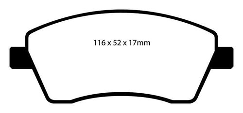 EBC Green Stuff Brake Pads - Front for Renault Clio III
