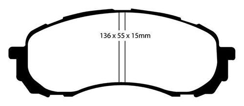 EBC Green Stuff Brake Pads - Front for Subaru Impreza Mk 2