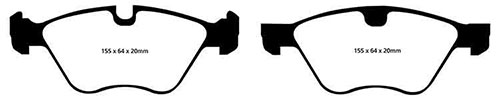 EBC Green Stuff Brake Pads - Front for BMW 1 Series (E81/E82/E87/E88)