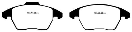 EBC Green Stuff Brake Pads - Front for Peugeot 307