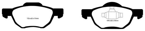 EBC Green Stuff Brake Pads - Front for Honda Accord