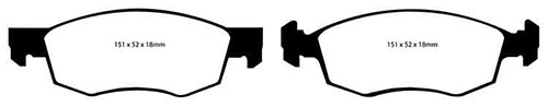 EBC Green Stuff Brake Pads - Front for Fiat Punto
