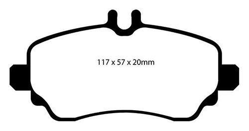 EBC Green Stuff Brake Pads - Front for Mercedes Vaneo