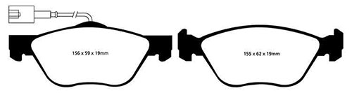 EBC Green Stuff Brake Pads - Front for Alfa Romeo 156