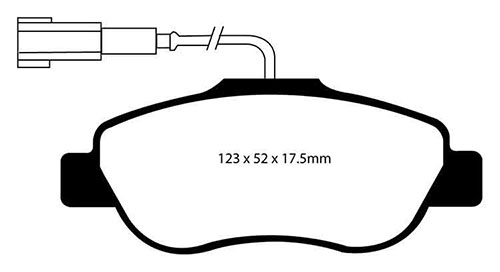 EBC Green Stuff Brake Pads - Front for Ford Ka Mk 2