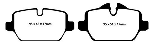 EBC Green Stuff Brake Pads - Rear for BMW 1 Series (E81/E82/E87/E88)