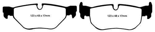 EBC Green Stuff Brake Pads - Rear for BMW 1 Series (E81/E82/E87/E88)