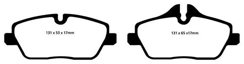 EBC Green Stuff Brake Pads - Front for BMW 1 Series (E81/E82/E87/E88)