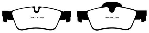 EBC Green Stuff Brake Pads - Rear for Mercedes R-Class