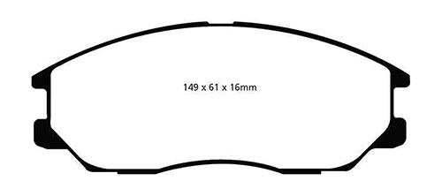 EBC Green Stuff Brake Pads - Front for Hyundai Terracan