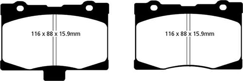 EBC Green Stuff Brake Pads - Front for Honda Legend