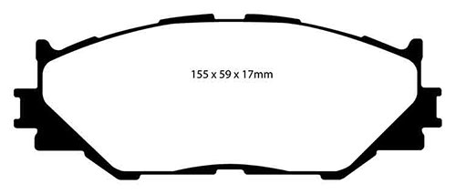 EBC Green Stuff Brake Pads - Front for Lexus IS
