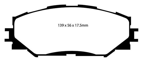 EBC Green Stuff Brake Pads - Front for Toyota Auris