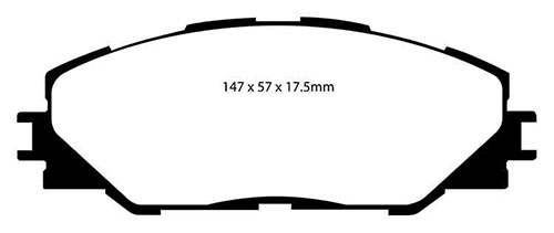 EBC Green Stuff Brake Pads - Front for Toyota Auris