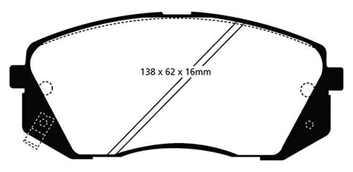 EBC Green Stuff Brake Pads - Front for Kia Carens