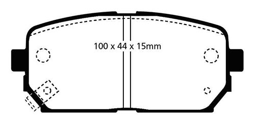 EBC Green Stuff Brake Pads - Rear for Kia Carens