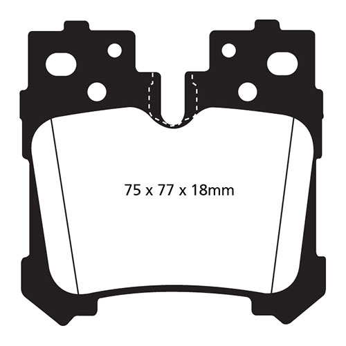 EBC Green Stuff Brake Pads - Rear for Lexus LS