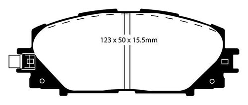EBC Green Stuff Brake Pads - Front for Lexus CT
