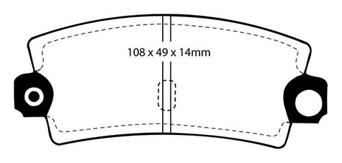 EBC Green Stuff Brake Pads - Rear for Renault 21