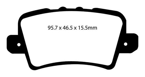 EBC Green Stuff Brake Pads - Rear for Honda Civic Mk 8